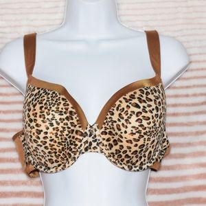 CACIQUE By Lane Bryant Leopard & Copper 40C Bra